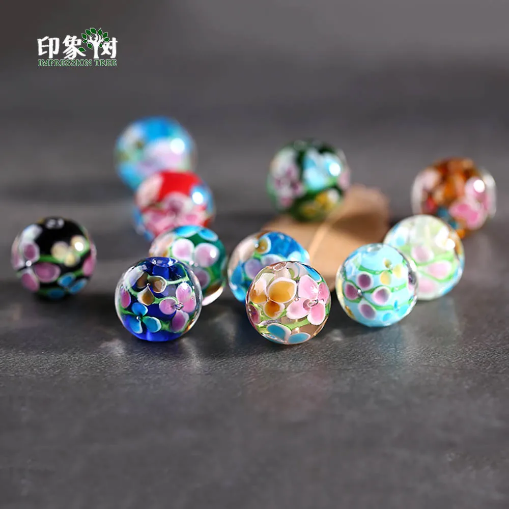 10pcs 14mm Handmade Lampwork Flower Round Beads Loose Spacer Glass Beads Multi Color Beads Necklace DIY For Jewelry Making 1600
10pcs 14mm Handmade Lampwork Flower Round Beads Loose Spacer Glass Beads Multi Color Beads Necklace DIY For Jewelry Making 1600
