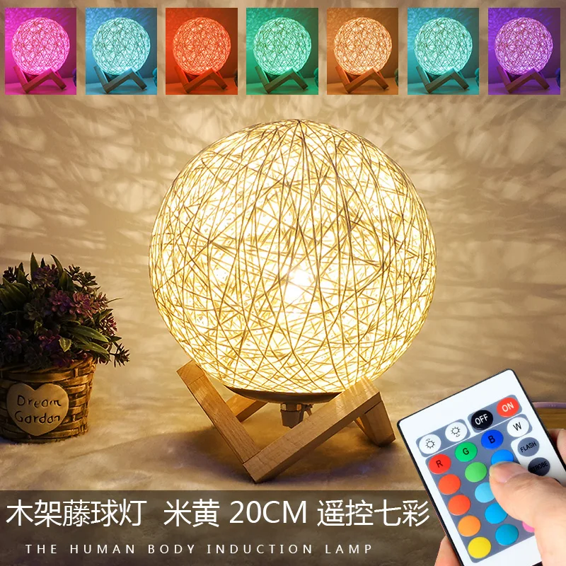 Artpad Romantic Round Moon Night Light Led 3W Wicker 7 Color Table USB LED Night Light With Remote Control Baby Boy Girl Gift
Artpad Romantic Round Moon Night Light Led 3W Wicker 7 Color Table USB LED Night Light With Remote Control Baby Boy Girl Gift