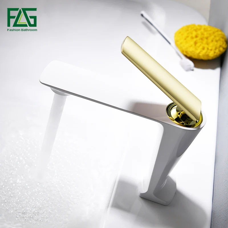 FLG Basin Faucets Hot and Cold Water Single Handle Tap Elegant Rose Gold Bathroom Faucet Brass Sink Mixer Taps 1091-11WG
FLG Basin Faucets Hot and Cold Water Single Handle Tap Elegant Rose Gold Bathroom Faucet Brass Sink Mixer Taps 1091-11WG