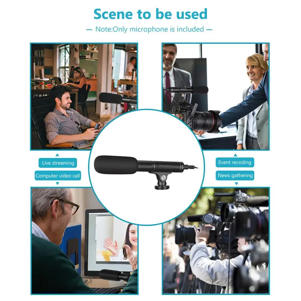 Neewer Camera Video Microphone Cardioid and Omnidirectional Condenser Mic for Canon Nikon Sony Panasonic Camera DSLR/iPhone 
Neewer Camera Video Microphone Cardioid and Omnidirectional Condenser Mic for Canon Nikon Sony Panasonic Camera DSLR/iPhone