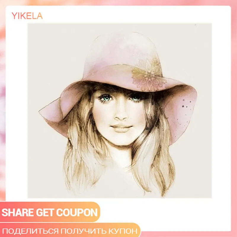 5D Craft Cross Stitch Wall Painting Pink Hat Portrait Diamond Painting Full Drill DIY Wall Sticker Gift
5D Craft Cross Stitch Wall Painting Pink Hat Portrait Diamond Painting Full Drill DIY Wall Sticker Gift