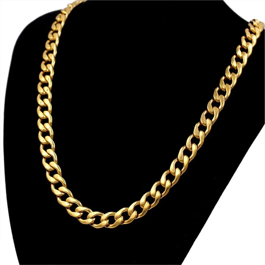 Hip Hop 12mm Thick Gold Color Stainless Steel Long Gold Chain For Men Curb Cuban Link Chain Necklaces Male Jewelry Collar
Hip Hop 12mm Thick Gold Color Stainless Steel Long Gold Chain For Men Curb Cuban Link Chain Necklaces Male Jewelry Collar