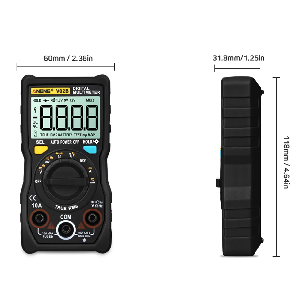 NCV Low Battery Indication Data Hold with Backlight Diode Measurement High-Precision Automatic Range Digital Multimeter
NCV Low Battery Indication Data Hold with Backlight Diode Measurement High-Precision Automatic Range Digital Multimeter