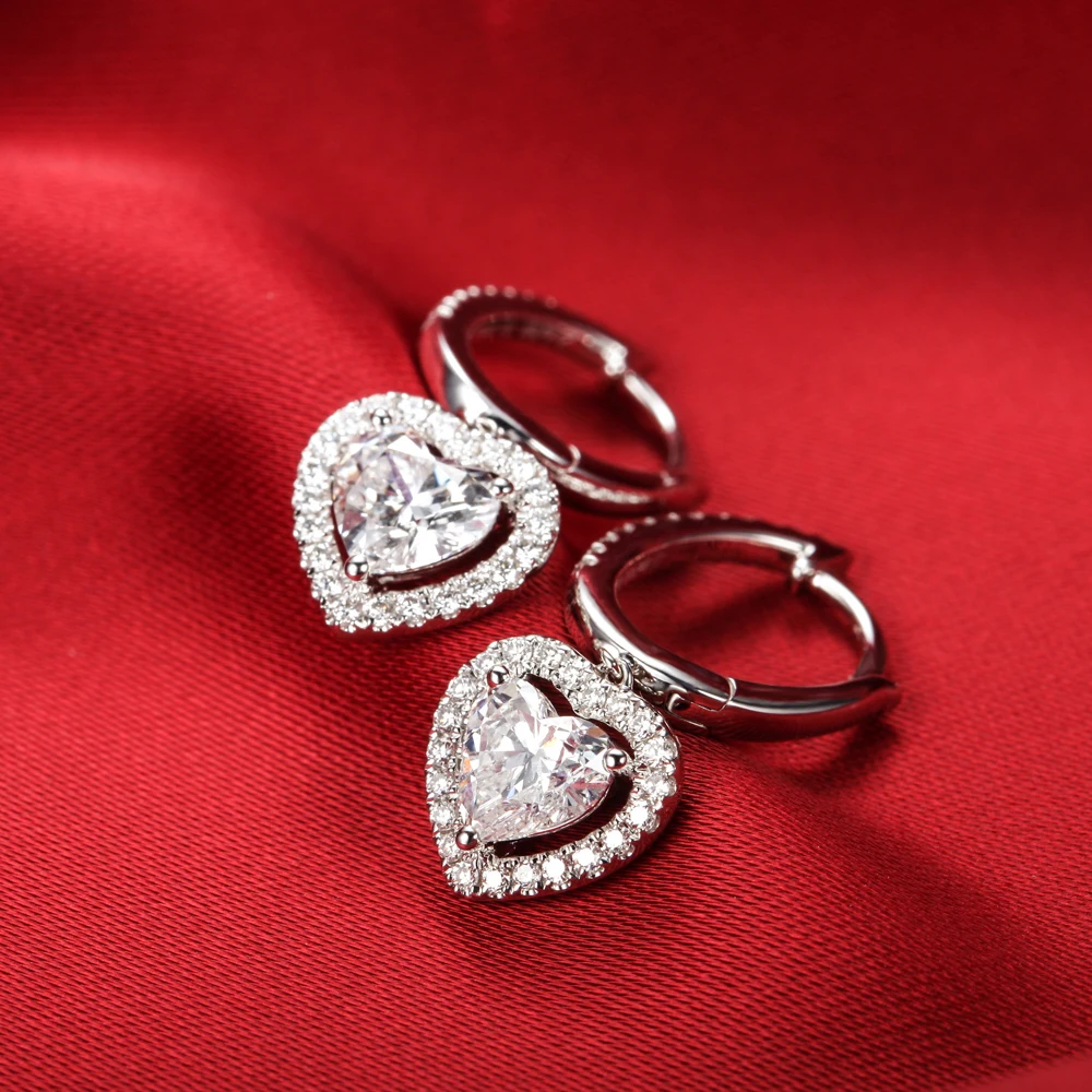 Elegant Love Earrings for Girl 1.5Ct/Piece Diamond Hooked Stud Earrings 925 Sterling Silver Platinum Plated Jewelry
Elegant Love Earrings for Girl 1.5Ct/Piece Diamond Hooked Stud Earrings 925 Sterling Silver Platinum Plated Jewelry