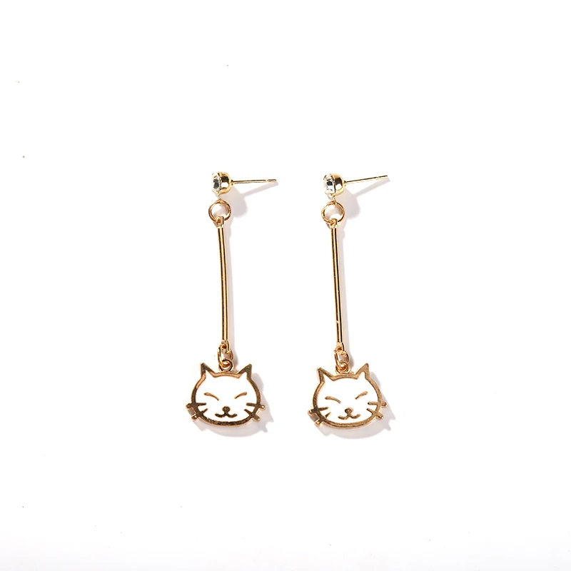 Cute Pink White Cat Face Long Tassels Dangle Earrings Exaggerated Golden Drop Earrings For Women
Cute Pink White Cat Face Long Tassels Dangle Earrings Exaggerated Golden Drop Earrings For Women
