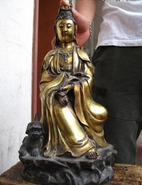 Bi002142 17 китайский буддийский Чистая медь и бронза «RuYi» Guan Yin Kwan-yin статуя Бодхисаттвы
Bi002142 17 китайский буддийский Чистая медь и бронза «RuYi» Guan Yin Kwan-yin статуя Бодхисаттвы