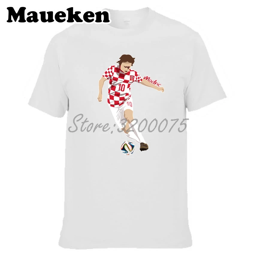 Мужская футболка Luka Modric 10 Croatia The core одежда hala с круглым вырезом W17081202 |