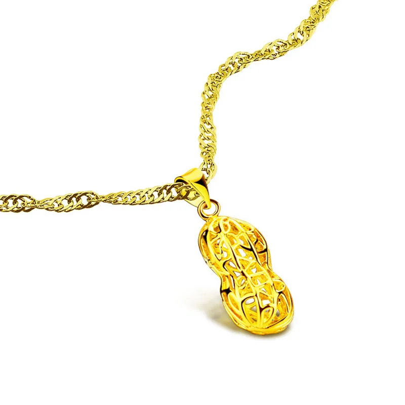 Simple Dainty hollow-carved Peanut pendants Fashion Woman Gold color Necklace Lady Chocker Charm Gold Jewelry Gift Wholesale
Simple Dainty hollow-carved Peanut pendants Fashion Woman Gold color Necklace Lady Chocker Charm Gold Jewelry Gift Wholesale