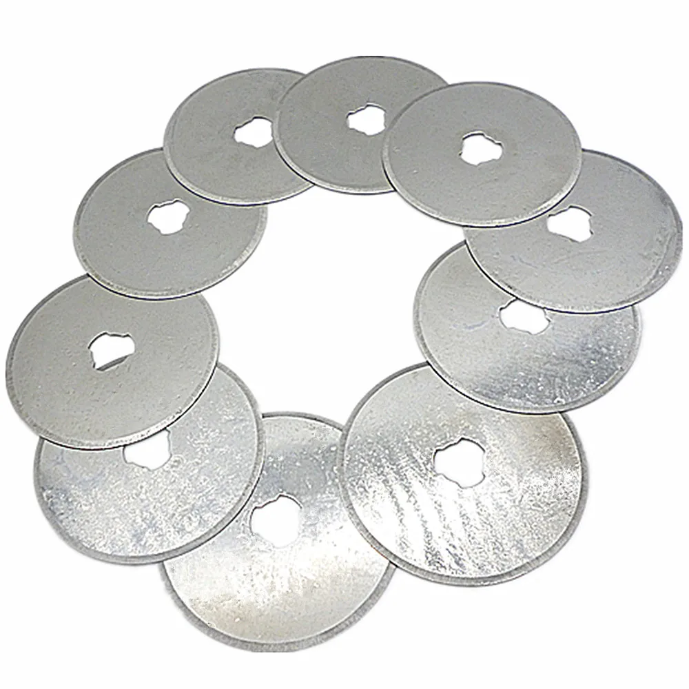 10pcs 45mm Rotary Cutter Blades Paper Patchwork Leather Craft Fabric Leather Cutting Quilting Circular Cut Blade Spare Blades
10pcs 45mm Rotary Cutter Blades Paper Patchwork Leather Craft Fabric Leather Cutting Quilting Circular Cut Blade Spare Blades