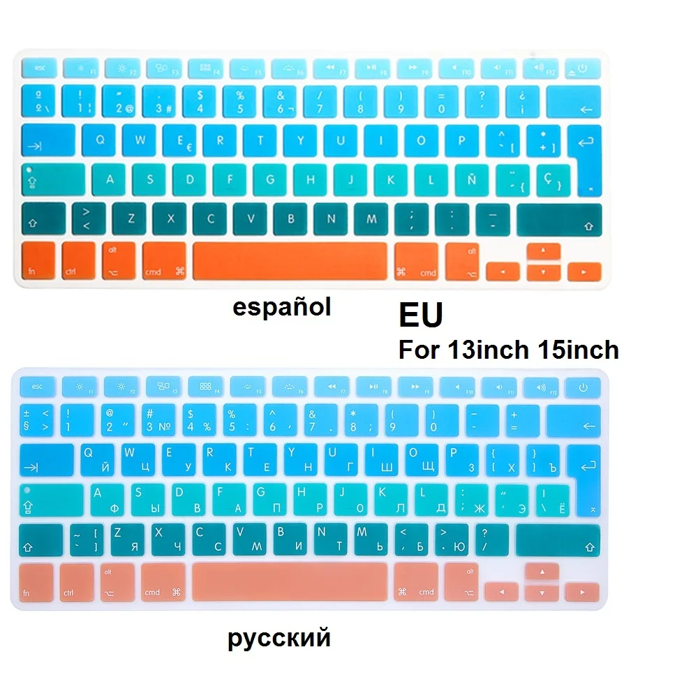 Silicone Russian Spanish EU keyboard Case Cover Protector for MacBook Air 13 inch Pro Retina 13 15 inch
Silicone Russian Spanish EU keyboard Case Cover Protector for MacBook Air 13 inch Pro Retina 13 15 inch