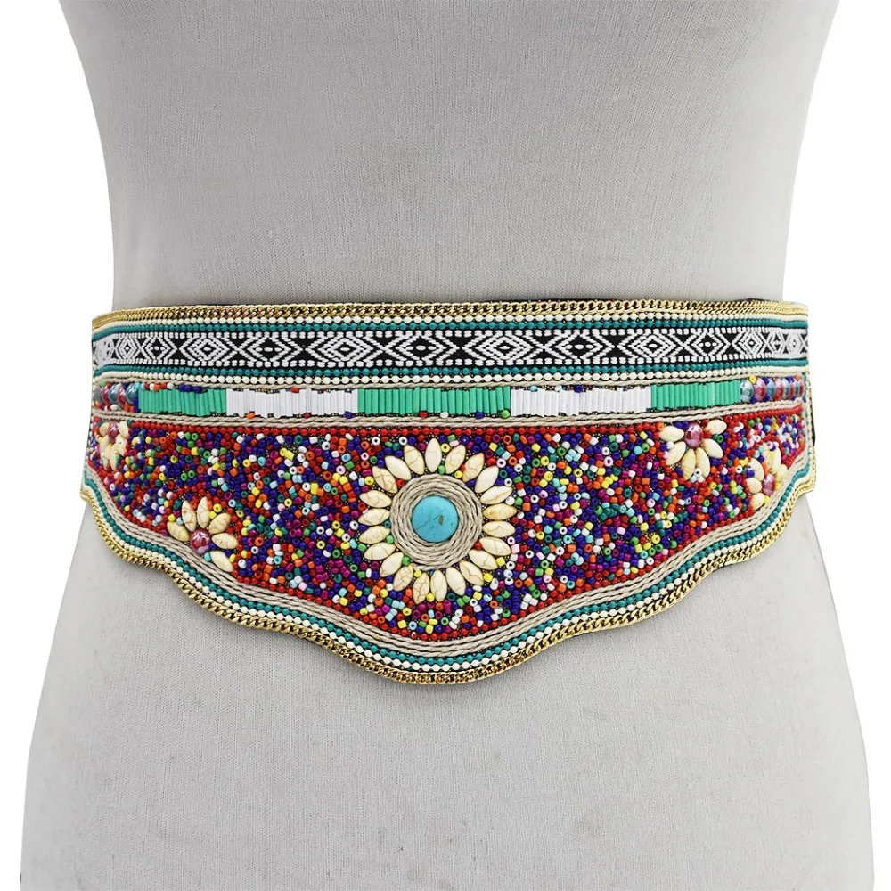 Luxury Ethnic Bohemian Wedding Belt Strap Gypsy Resin Bead Flower Leather Women Belt Bridal Sash Belly Waist Body Chains Jewelry
Luxury Ethnic Bohemian Wedding Belt Strap Gypsy Resin Bead Flower Leather Women Belt Bridal Sash Belly Waist Body Chains Jewelry