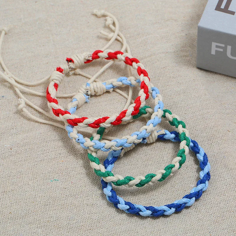 New Hot Sell Color Couple Hand Rope Ethnic Style Hand-Knitted Simple Men And Women Small Fresh Bracelet Jewelry Gift
New Hot Sell Color Couple Hand Rope Ethnic Style Hand-Knitted Simple Men And Women Small Fresh Bracelet Jewelry Gift