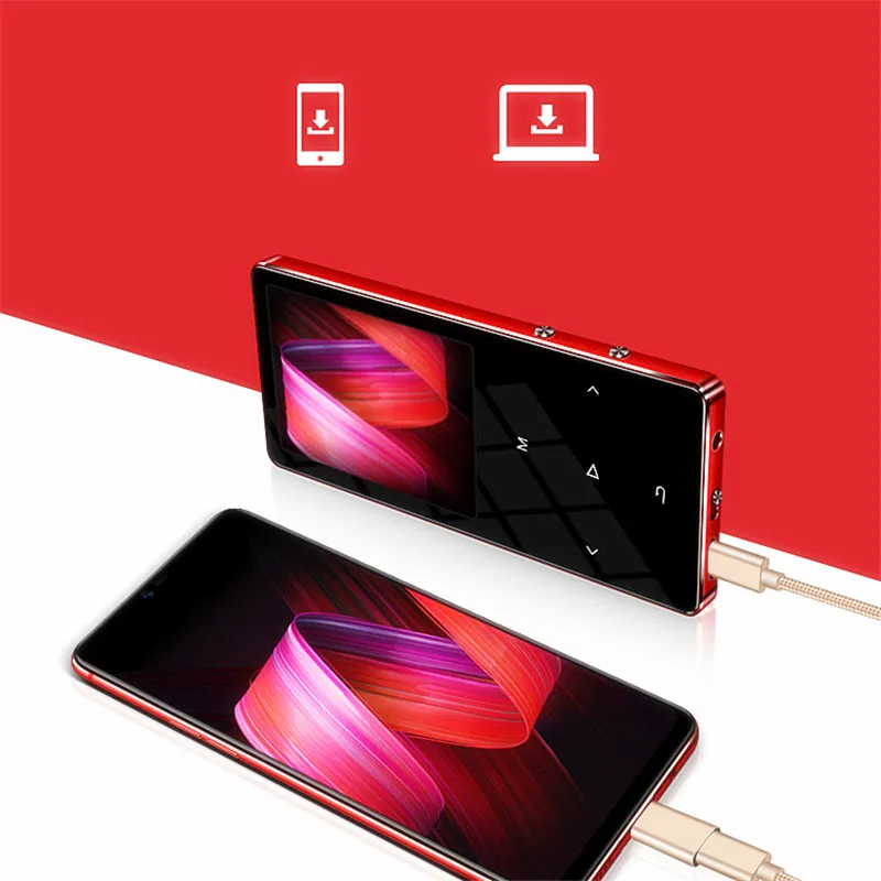 Bluetooth MP4 плеер портативный fm-радио встроенный динамик MP3 Walkman Мини TF карта Запись
