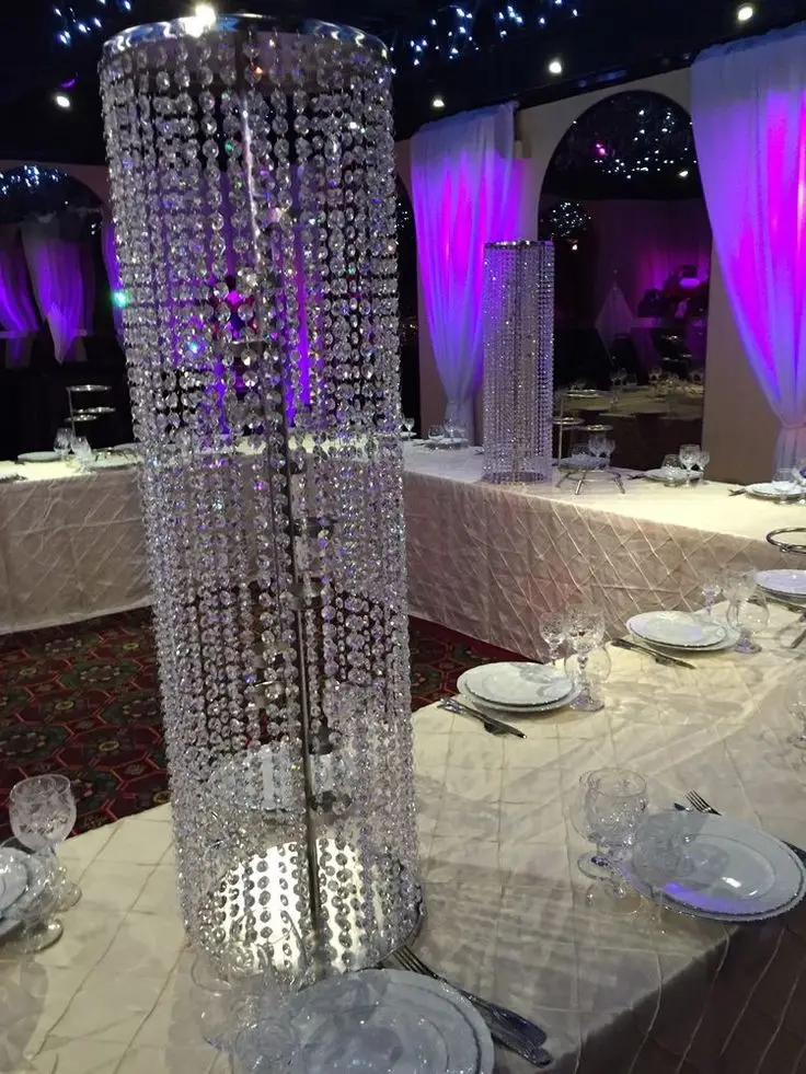 10PCS crystal wedding pillar flower stand//100cm(39.5'') tall/Dia30cm(39.5'')wedding decoration/wedding crystal centerpiece
10PCS crystal wedding pillar flower stand//100cm(39.5'') tall/Dia30cm(39.5'')wedding decoration/wedding crystal centerpiece
