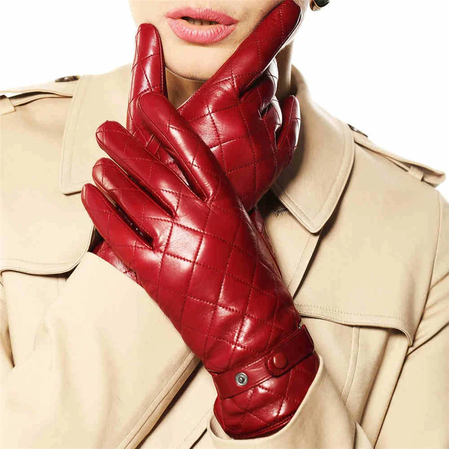 Women Genuine Leather Gloves For Women Winter Plus Velvet Diamond Female Goatskin Glove Top Fashion Driving Thermal L121NC
Women Genuine Leather Gloves For Women Winter Plus Velvet Diamond Female Goatskin Glove Top Fashion Driving Thermal L121NC