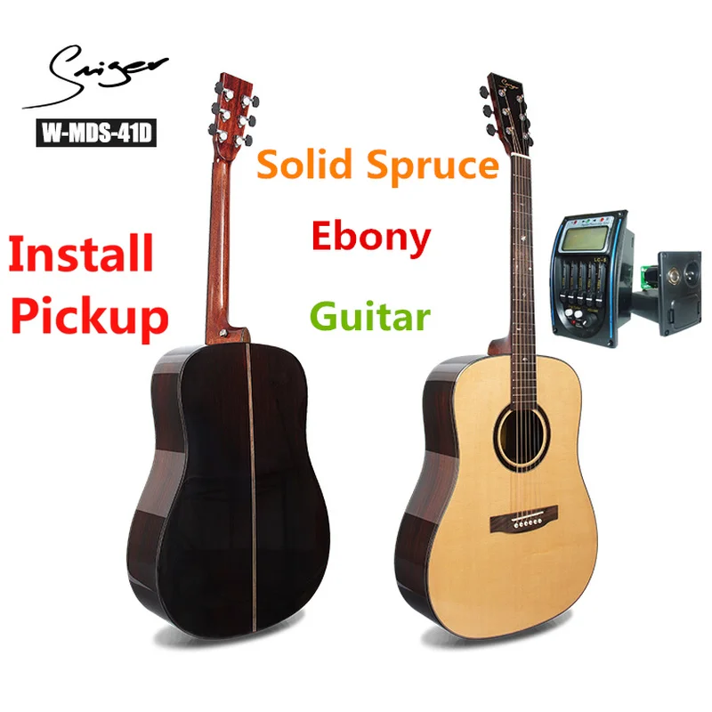 Guitar Solid Spruce Ebony Electric Steel-String 41 Inches D-Body Guitarra 6 Strings Folk Pop Cutaway Guitars Install Pickup
Guitar Solid Spruce Ebony Electric Steel-String 41 Inches D-Body Guitarra 6 Strings Folk Pop Cutaway Guitars Install Pickup