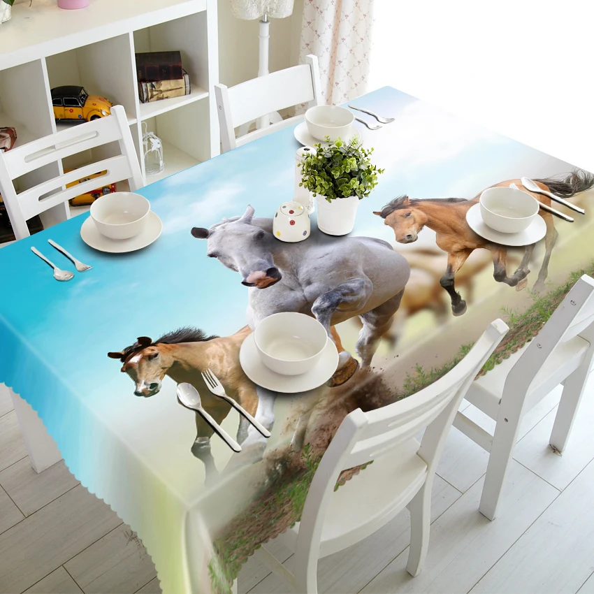 178cm * 274cm Polyester Cotton 3d Tablecloth Grassland Elk/Zebra Pattern Waterproof Rectangular & Round Table cloth Home textile
178cm * 274cm Polyester Cotton 3d Tablecloth Grassland Elk/Zebra Pattern Waterproof Rectangular & Round Table cloth Home textile