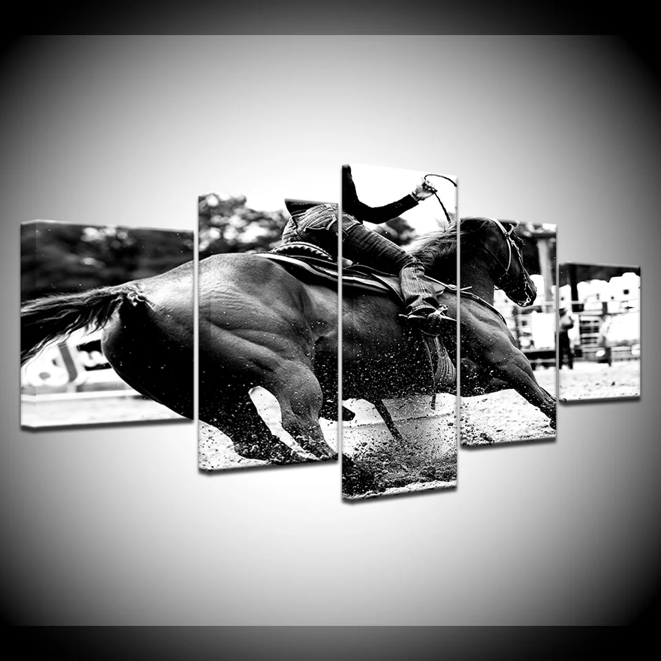 Run a horse horse race gray cool modern 5 Panel HD Print wall posters Canvas Art Painting For home living room decoration
Run a horse horse race gray cool modern 5 Panel HD Print wall posters Canvas Art Painting For home living room decoration