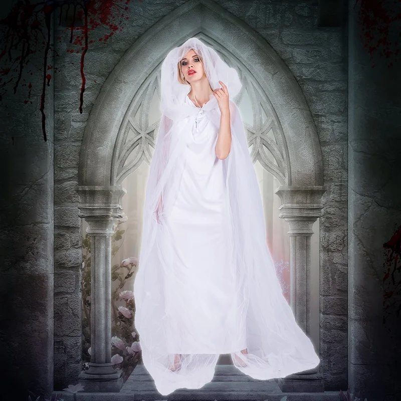 2020 Women Halloween Costume Phantom Costume Haunting Beauty Costume Women Ghost Spirit Cosplay Robe And Hood Cape Full Set
2020 Women Halloween Costume Phantom Costume Haunting Beauty Costume Women Ghost Spirit Cosplay Robe And Hood Cape Full Set