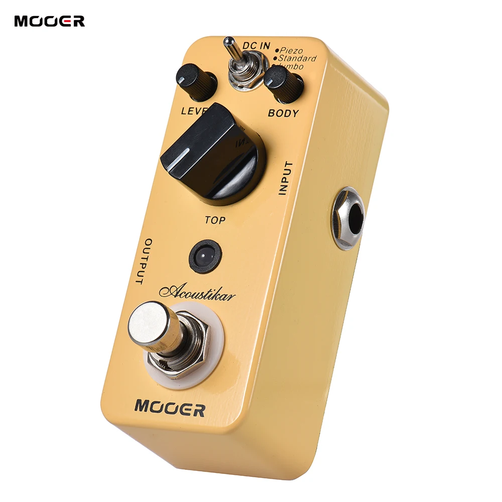 Имитатор эффектов для акустической гитары MOOER, с 3 режимами (пьезо/стандартный/большой)
Имитатор эффектов для акустической гитары MOOER, с 3 режимами (пьезо/стандартный/большой)
