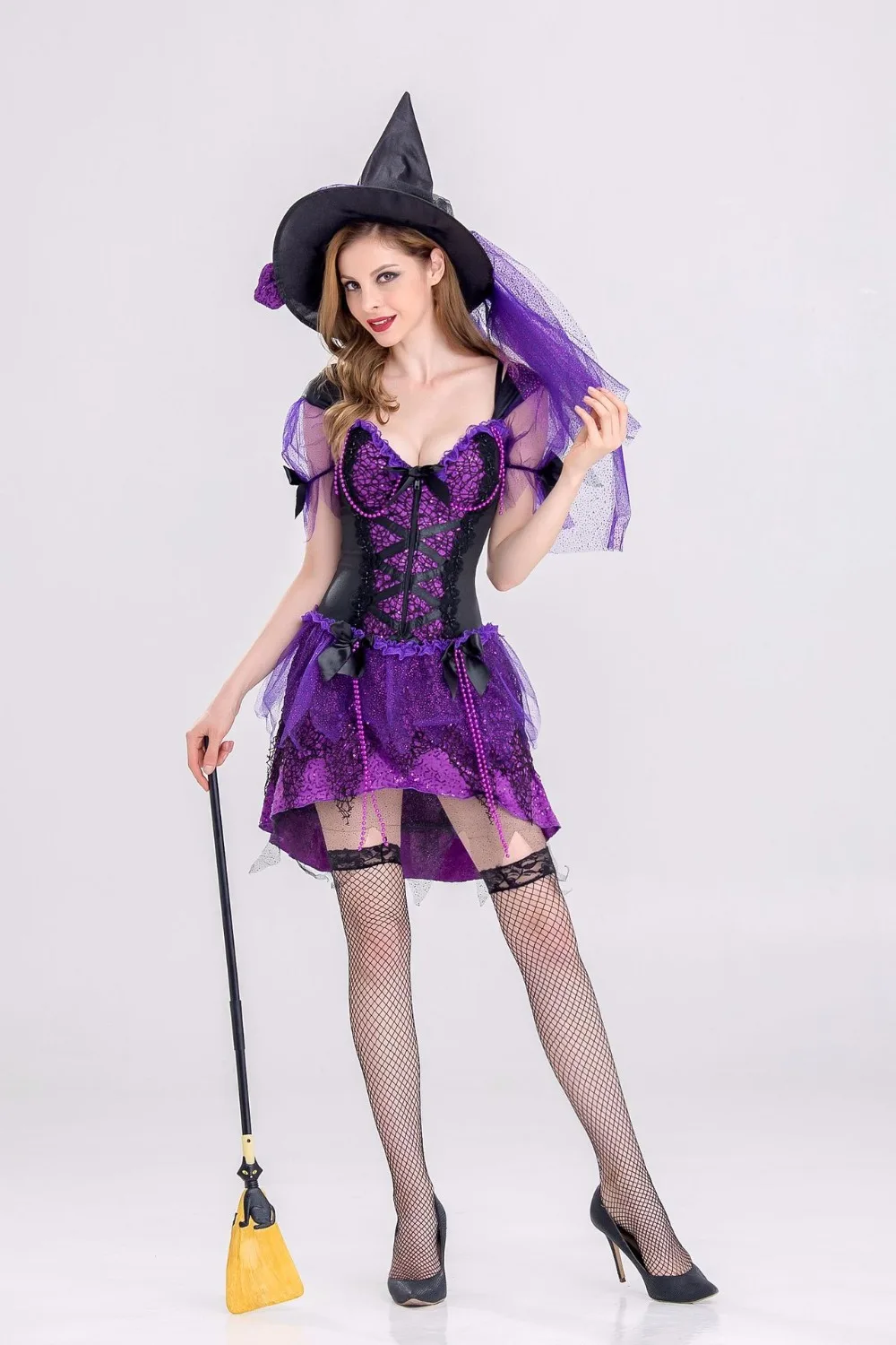 VASHE Women Witch Costumes Adult Halloween Flying Witch Costume Sexy Swallow Tail Braces Performances Party Fantasia Cosplay+Hat
VASHE Women Witch Costumes Adult Halloween Flying Witch Costume Sexy Swallow Tail Braces Performances Party Fantasia Cosplay+Hat