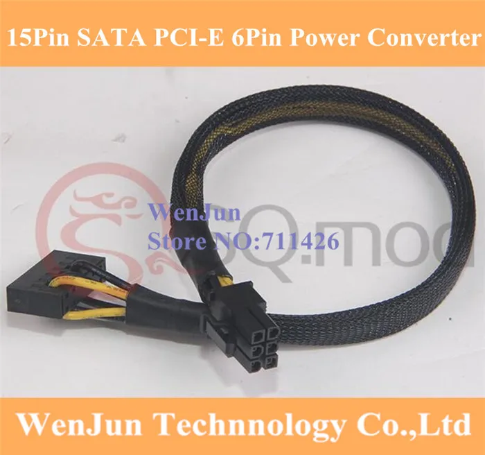 1 шт. 15-контактный SATA PCI-E 6-контактный разъем преобразователь питания 18AWG кабель шнур с черным рукавом 30 см/50 см
1 шт. 15-контактный SATA PCI-E 6-контактный разъем преобразователь питания 18AWG кабель шнур с черным рукавом 30 см/50 см
