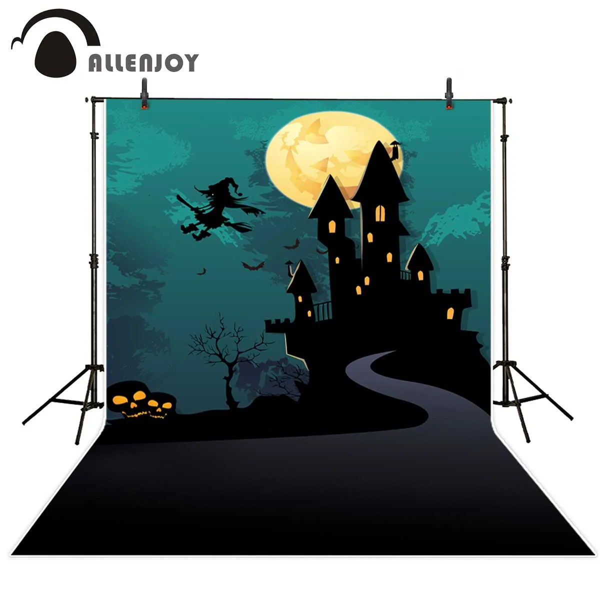 Allenjoy новорожденный фон для фотосъемки ведьмы замок Луна темно лес Хэллоуин без