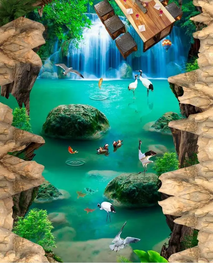 3d floor modern Custom Waterfall landscape 3d room wallpaper landscape 3d flooring pvc waterproof for living room bathroom
3d floor modern Custom Waterfall landscape 3d room wallpaper landscape 3d flooring pvc waterproof for living room bathroom