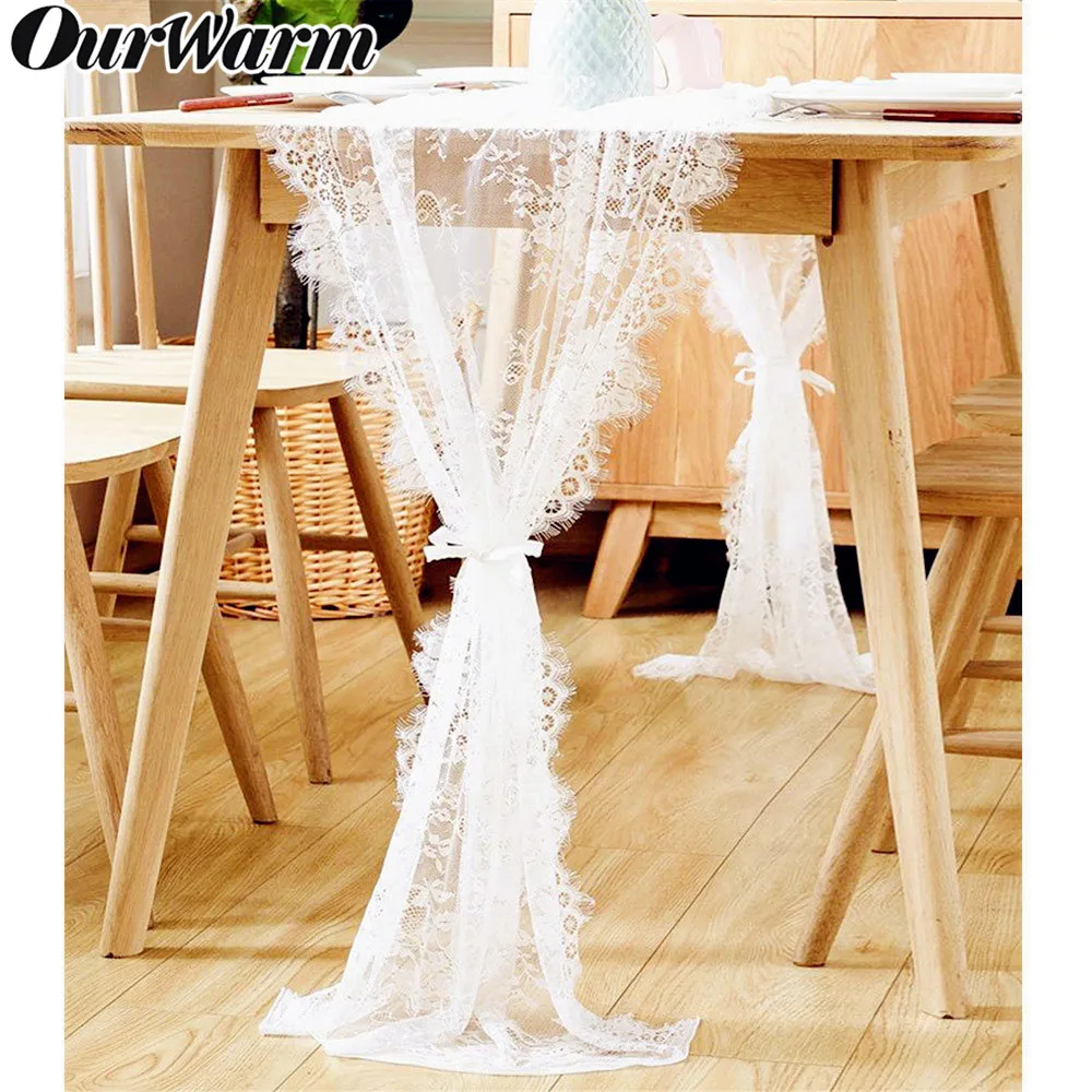 OurWarm White Floral Lace Table Runner Rose Table Cloth Chair Sash Dinner Banquet Baptism Wedding Party Table Decoration 300cm
OurWarm White Floral Lace Table Runner Rose Table Cloth Chair Sash Dinner Banquet Baptism Wedding Party Table Decoration 300cm