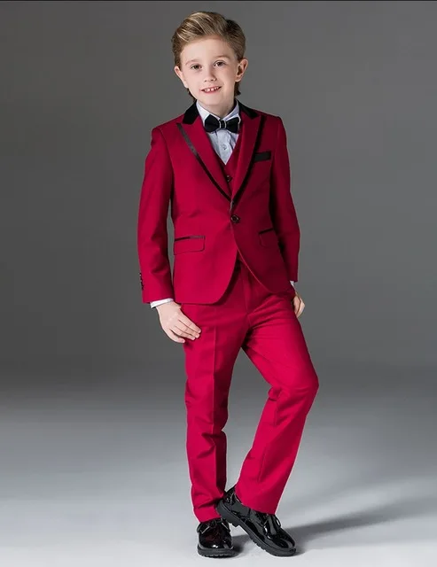 Newest Boy Tuxedos Peak Lapel Children Suit Royal Blue/Red/Black Kid Wedding/Prom Suits Handsome (Jacket+Vest+Pants+Tie)
Newest Boy Tuxedos Peak Lapel Children Suit Royal Blue/Red/Black Kid Wedding/Prom Suits Handsome (Jacket+Vest+Pants+Tie)