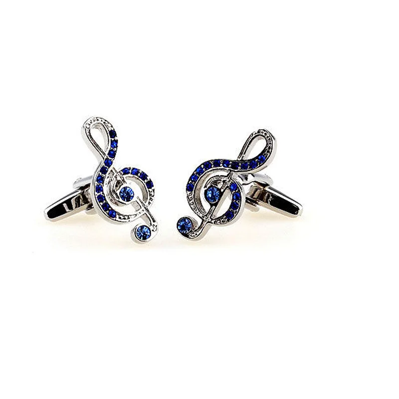 Silver Crystal Music Note & Blue Inlaid Crystals Cufflinks Men's Wedding Groom Party Music Fan Shirt Suit Cuff Links wholesale
Silver Crystal Music Note & Blue Inlaid Crystals Cufflinks Men's Wedding Groom Party Music Fan Shirt Suit Cuff Links wholesale