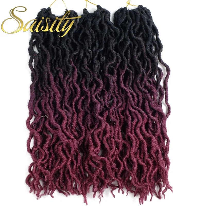 Saisity 18 дюймов мягкие вязанные крючком косы Dread волосы синтетические для