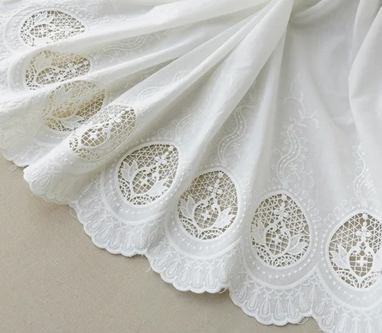 Free Shipping High Quality White Cotton Cloth Bilateral Embroidered Lace Fabric Width 130 Cm RS296
Free Shipping High Quality White Cotton Cloth Bilateral Embroidered Lace Fabric Width 130 Cm RS296