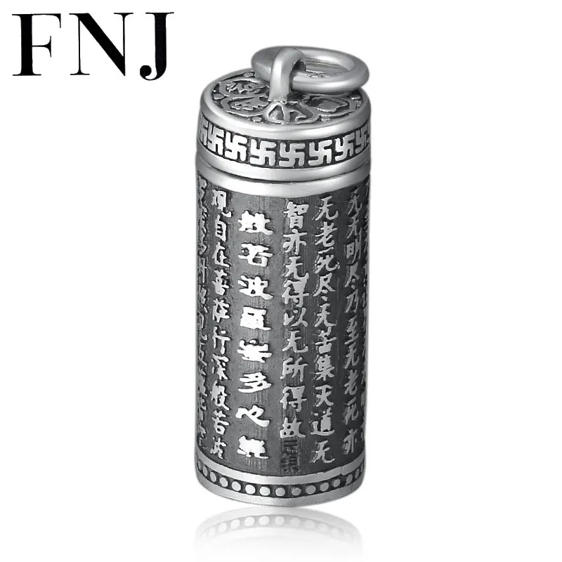 

FNJ 925 Silver Gawu Box Pendant Buddha Lucky Hang 100% Original Pure S925 Thai Silver Men Pendants for Women Jewelry Making