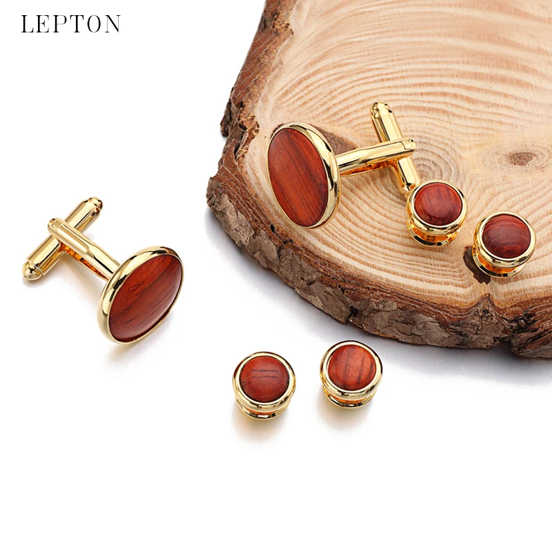 Lepton высококачественные круглые деревянные бриллианты мужские позолоченные