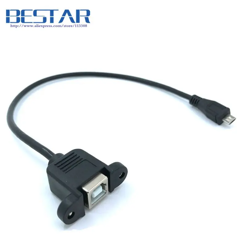 Кабель соединитель Micro USB 5pin 2 0 типа папа к B 30 см 50 с панельным креплением кабели|usb