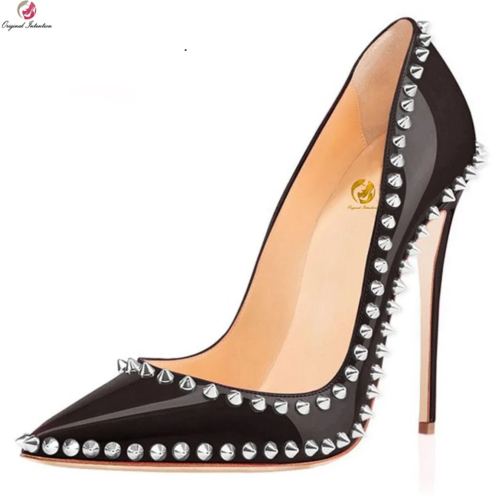 Original Intention Women Pumps Patent Leather Rivet Pumps Shoes Woman Stiletto Evening Dress Party Plus Size 4-15
Original Intention Women Pumps Patent Leather Rivet Pumps Shoes Woman Stiletto Evening Dress Party Plus Size 4-15