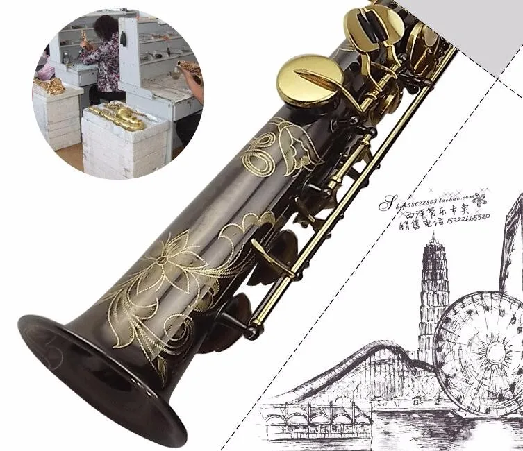 Soprano Saxophone Black one saxophone B Soprano sax professional grade DHL/UPS Free
Soprano Saxophone Black one saxophone B Soprano sax professional grade DHL/UPS Free