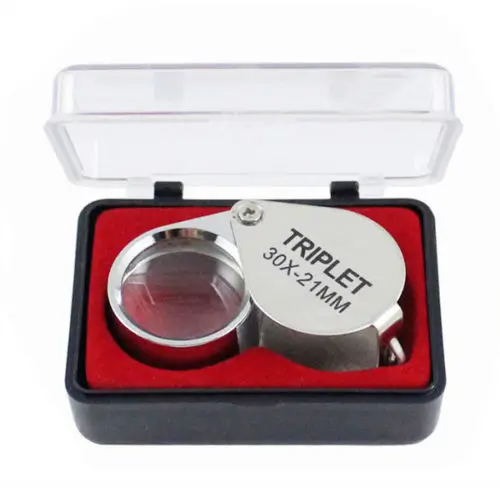 2018 Portable 30X Power 21mm Jewelers Magnifier Loupe Gold Eye Jewelry Store Magnifying Glass With Exquisite Box
2018 Portable 30X Power 21mm Jewelers Magnifier Loupe Gold Eye Jewelry Store Magnifying Glass With Exquisite Box