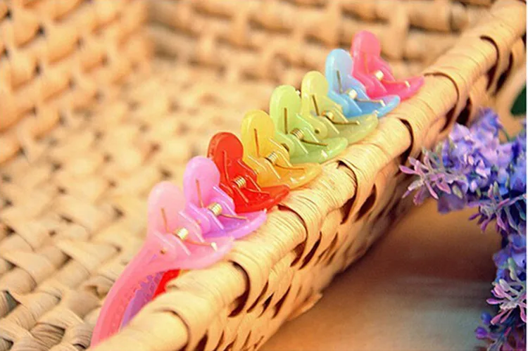 1PC Candy Hair Clips Plastic Hairdressing Cutting Salon Styling Tools Section Accessories Women Barrette Hairpins | Аксессуары для