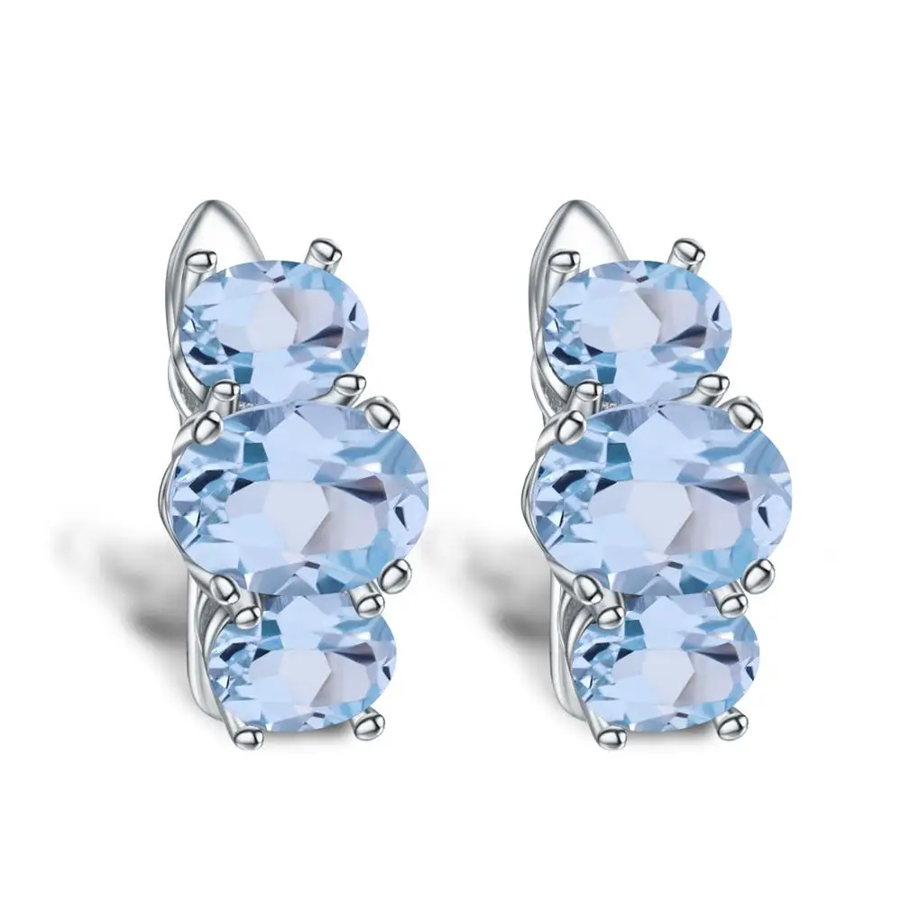GEM'S BALLET 925 Sterling Silver Gemstone Stud Earrings for Women 5.55Ct Natural Sky Blue Topaz Wedding Earrings Fine Jewelry
GEM'S BALLET 925 Sterling Silver Gemstone Stud Earrings for Women 5.55Ct Natural Sky Blue Topaz Wedding Earrings Fine Jewelry