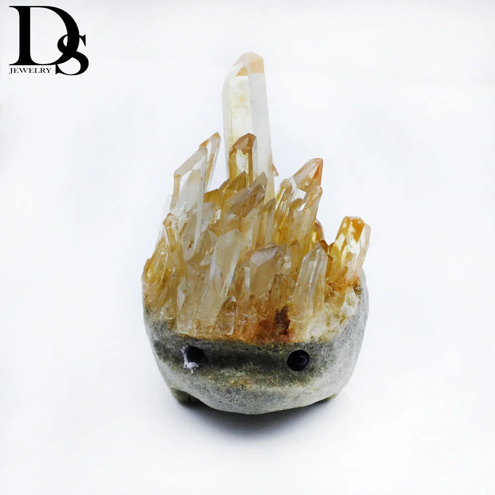 DS Natural Quartz Crystal Cluster Hedgehog Figurine Hand Carved Animal Statue Healing Crystal Stone Mineral specimen Decoration
DS Natural Quartz Crystal Cluster Hedgehog Figurine Hand Carved Animal Statue Healing Crystal Stone Mineral specimen Decoration