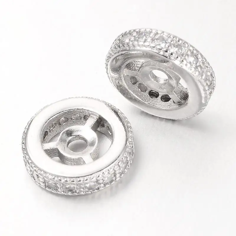steering wheel brass micro pave cubic zirconia beads, Metal, 10x3mm, hole: 1mm
steering wheel brass micro pave cubic zirconia beads, Metal, 10x3mm, hole: 1mm