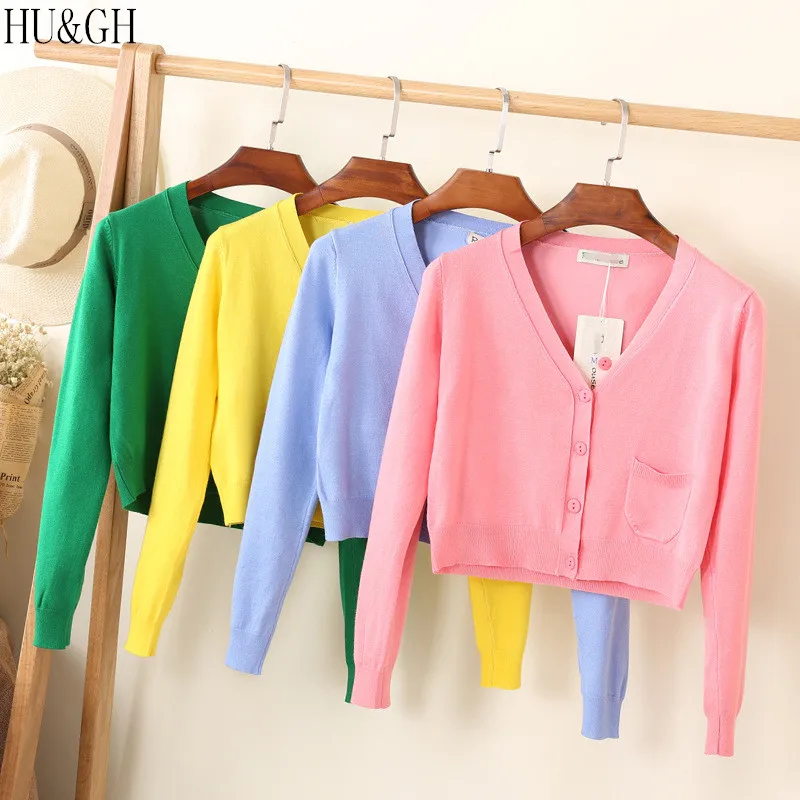 New Arrival Spring and Autumn Knitted Cardigan Short Coat Casual V-Neck Long Sleeve Cardigans Sweater Thin Coat Female Tops
New Arrival Spring and Autumn Knitted Cardigan Short Coat Casual V-Neck Long Sleeve Cardigans Sweater Thin Coat Female Tops