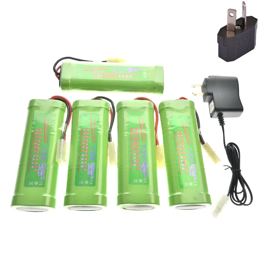 5x 7.2V 3800mAh Ni-MH Rechargeable Battery Pack+Charger US/ EU/AU/UK Plug Adapter
5x 7.2V 3800mAh Ni-MH Rechargeable Battery Pack+Charger US/ EU/AU/UK Plug Adapter