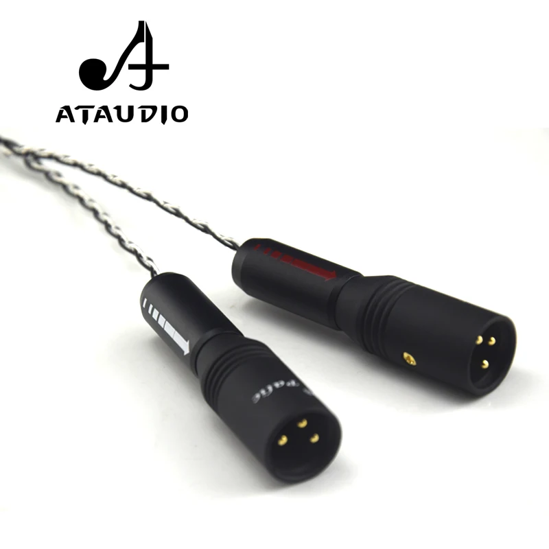 ATAUDIO посеребренный Hifi 2 5 мм TRRS сбалансированный до XLR Мужской кабель для Astell & Kern