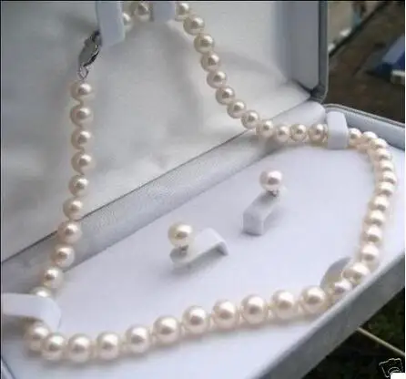 Free Shipping >> Exquisite!8-9mm Natural White Akoya Pearl Earrings Necklace Set 18"
Free Shipping >> Exquisite!8-9mm Natural White Akoya Pearl Earrings Necklace Set 18"
