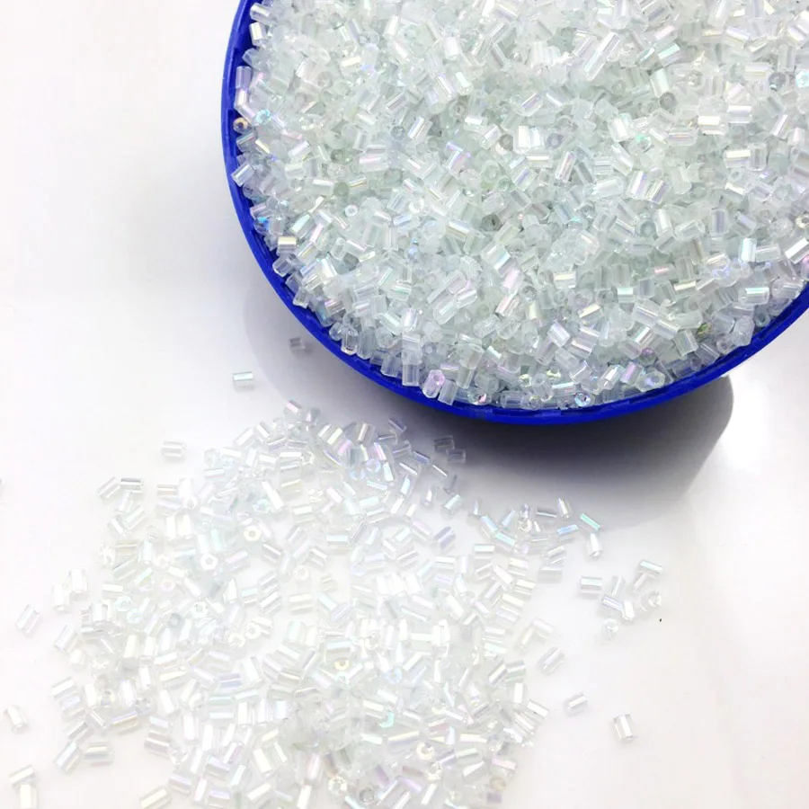 16g 1000pcs 2*3mm AB Clear Colorful Transparent Tube Loose Spacer Beads Cezch Glass Seed Bead Handmade Jewelry DIY Garment Bead
16g 1000pcs 2*3mm AB Clear Colorful Transparent Tube Loose Spacer Beads Cezch Glass Seed Bead Handmade Jewelry DIY Garment Bead