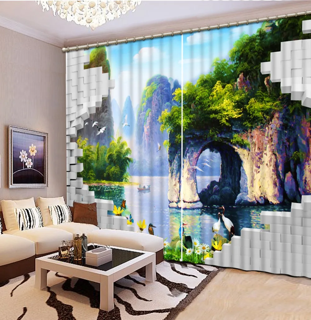3D Curtains Customize Green hills and green water Any size Living Room Bedroom Kitchen Window Blackout Curtain Window Curtain
3D Curtains Customize Green hills and green water Any size Living Room Bedroom Kitchen Window Blackout Curtain Window Curtain