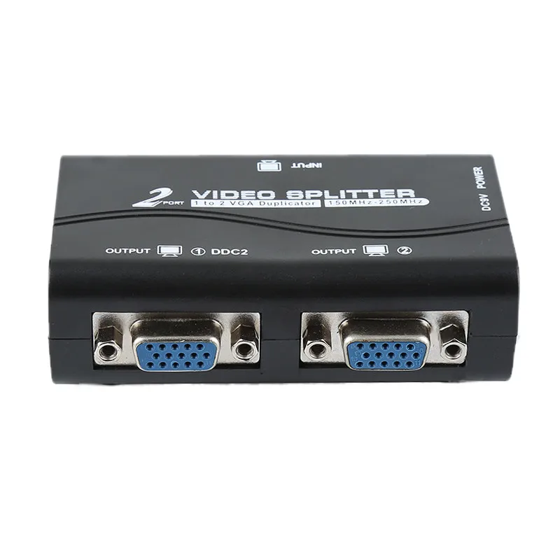 Newest 1 Pc to 2 Monitor 2 Port VGA Video video Screen Splitter Box Adapter With Power Cable US Plug
Newest 1 Pc to 2 Monitor 2 Port VGA Video video Screen Splitter Box Adapter With Power Cable US Plug
